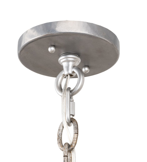 Meyda Lighting Cilindro 23" Matte Clear Steel Golpe Pendant Light