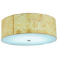 Meyda Lighting Cilindro 23" Polished Chrome Palomino Flush Mount Light With Beige Parchment Shade