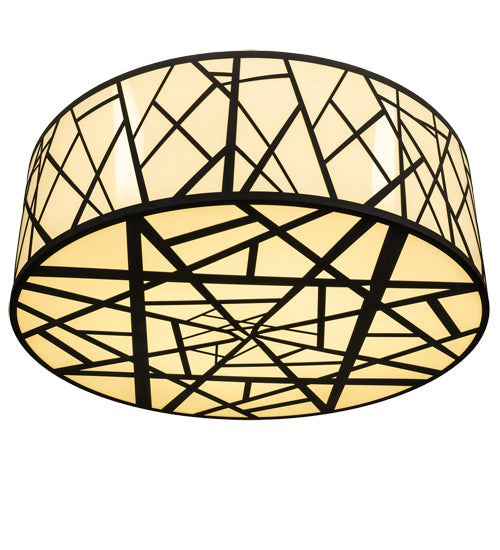 Meyda Lighting Cilindro 238911 48" 8-Light Wrought Iron Rich Pendant Light With Ivory Provostone Idalight Shade