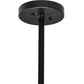 Meyda Lighting Cilindro 24" 2-Light Matte Black Pendant Light With Contrail Mist Idalight & Black Mist Idalight Shade