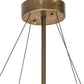 Meyda Lighting Cilindro 24" 3-Light Antique Copper Pendant Light With Brown Burlap Textrene & White Statuario Idalight Shade