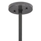 Meyda Lighting Cilindro 24" 3-Light Charcoal Grey Pendant Light With Off White Textrene & White Statuario Idalight Shade