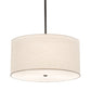 Meyda Lighting Cilindro 24" 3-Light Charcoal Grey Pendant Light With Off White Textrene & White Statuario Idalight Shade