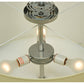 Meyda Lighting Cilindro 24" 3-Light Extreme Chrome Flush Mount Light With Beige Textrene & Statuario Idalight Shade