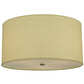 Meyda Lighting Cilindro 24" 3-Light Extreme Chrome Flush Mount Light With Beige Textrene & Statuario Idalight Shade