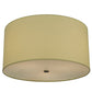 Meyda Lighting Cilindro 24" 3-Light Extreme Chrome Flush Mount Light With Beige Textrene & Statuario Idalight Shade