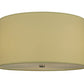 Meyda Lighting Cilindro 24" 3-Light Extreme Chrome Flush Mount Light With Beige Textrene & Statuario Idalight Shade