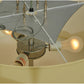 Meyda Lighting Cilindro 24" 3-Light Extreme Chrome Pendant Light With Beige Textrene & Statuario Idalight Shade