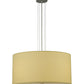 Meyda Lighting Cilindro 24" 3-Light Extreme Chrome Pendant Light With Beige Textrene & Statuario Idalight Shade