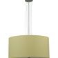 Meyda Lighting Cilindro 24" 3-Light Extreme Chrome Pendant Light With Beige Textrene & Statuario Idalight Shade
