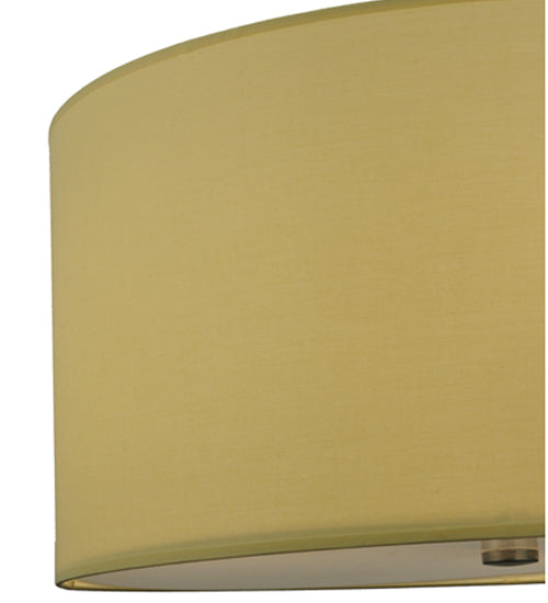 Meyda Lighting Cilindro 24" 3-Light Extreme Chrome Pendant Light With Beige Textrene & Statuario Idalight Shade