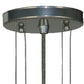 Meyda Lighting Cilindro 24" 3-Light Extreme Chrome Pendant Light With Beige Textrene & Statuario Idalight Shade