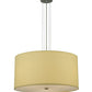 Meyda Lighting Cilindro 24" 3-Light Extreme Chrome Pendant Light With Beige Textrene & Statuario Idalight Shade