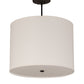 Meyda Lighting Cilindro 24" 3-Light Oil Rubbed Bronze Pendant Light With Off White Textrene & Statuario Idalight Shade