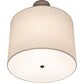 Meyda Lighting Cilindro 24" 3-Light Oil Rubbed Bronze Pendant Light With Off White Textrene & Statuario Idalight Shade