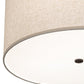 Meyda Lighting Cilindro 24" 3-Light Oil Rubbed Bronze Pendant Light With Off White Textrene & Statuario Idalight Shade
