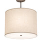 Meyda Lighting Cilindro 24" 3-Light Oil Rubbed Bronze Pendant Light With Off White Textrene & Statuario Idalight Shade