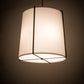 Meyda Lighting Cilindro 24" 4-Light Aged Brass Structure Pendant Light With White Textene Shade