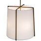 Meyda Lighting Cilindro 24" 4-Light Aged Brass Structure Pendant Light With White Textene Shade