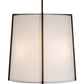 Meyda Lighting Cilindro 24" 4-Light Aged Brass Structure Pendant Light With White Textene Shade