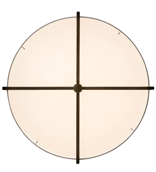 Meyda Lighting Cilindro 24" 4-Light Aged Brass Structure Pendant Light With White Textene Shade