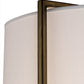 Meyda Lighting Cilindro 24" 4-Light Aged Brass Structure Pendant Light With White Textene Shade