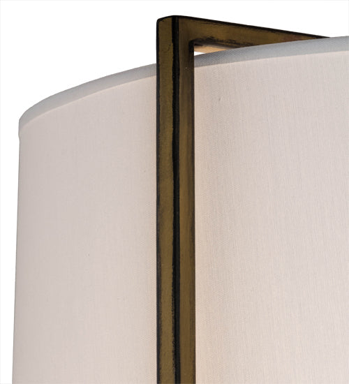 Meyda Lighting Cilindro 24" 4-Light Aged Brass Structure Pendant Light With White Textene Shade