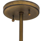 Meyda Lighting Cilindro 24" 4-Light Aged Brass Structure Pendant Light With White Textene Shade