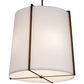Meyda Lighting Cilindro 24" 4-Light Aged Brass Structure Pendant Light With White Textene Shade