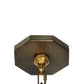Meyda Lighting Cilindro 24" 4-Light Antique Copper Caged Pendant Light With Beige Shade Glass
