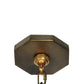 Meyda Lighting Cilindro 24" 4-Light Antique Copper Caged Pendant Light With Beige & White Shade