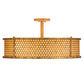 Meyda Lighting Cilindro 24" 4-Light Autumn Leaf Luciano Flush Mount Light With Amber Quartz Idalight Shade Glass