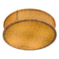 Meyda Lighting Cilindro 24" 4-Light Autumn Leaf Luciano Flush Mount Light With Amber Quartz Idalight Shade Glass