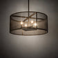 Meyda Lighting Cilindro 24" 4-Light Brown Metalic Rame Pendant Light