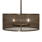 Meyda Lighting Cilindro 24" 4-Light Brown Metalic Rame Pendant Light