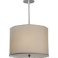Meyda Lighting Cilindro 24" 4-Light Brushed Nickel Pendant Light With Cream Textrene Shade