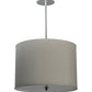 Meyda Lighting Cilindro 24" 4-Light Brushed Nickel Pendant Light With Cream Textrene Shade
