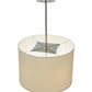 Meyda Lighting Cilindro 24" 4-Light Brushed Nickel Pendant Light With Cream Textrene Shade