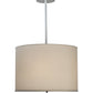Meyda Lighting Cilindro 24" 4-Light Brushed Nickel Pendant Light With Cream Textrene Shade