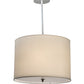Meyda Lighting Cilindro 24" 4-Light Brushed Nickel Pendant Light With Cream Textrene Shade