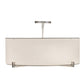 Meyda Lighting Cilindro 24" 4-Light Brushed Nickel Structure Pendant Light With White Textrene & Statuario Idalight Shade