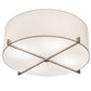 Meyda Lighting Cilindro 24" 4-Light Brushed Nickel Structure Pendant Light With White Textrene & Statuario Idalight Shade