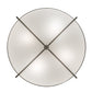 Meyda Lighting Cilindro 24" 4-Light Brushed Nickel Structure Pendant Light With White Textrene & Statuario Idalight Shade
