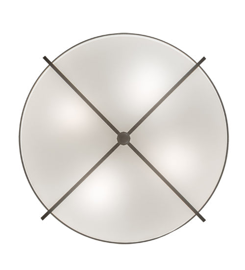 Meyda Lighting Cilindro 24" 4-Light Brushed Nickel Structure Pendant Light With White Textrene & Statuario Idalight Shade