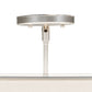 Meyda Lighting Cilindro 24" 4-Light Brushed Nickel Structure Pendant Light With White Textrene & Statuario Idalight Shade