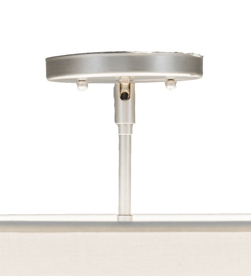Meyda Lighting Cilindro 24" 4-Light Brushed Nickel Structure Pendant Light With White Textrene & Statuario Idalight Shade