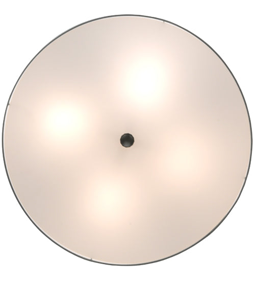 Meyda Lighting Cilindro 24" 4-Light Nickel Powder Coat Flush Mount Light With Off White Textrene Shade