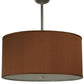 Meyda Lighting Cilindro 24" 4-Light Nickel Powder Coat Pendant Light With Brown Textrene Shade