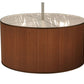 Meyda Lighting Cilindro 24" 4-Light Nickel Powder Coat Pendant Light With Brown Textrene Shade