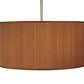 Meyda Lighting Cilindro 24" 4-Light Nickel Powder Coat Pendant Light With Brown Textrene Shade